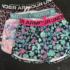 Under Armour Athletic Shorts - 3 pairs (YXL, YL, YL)